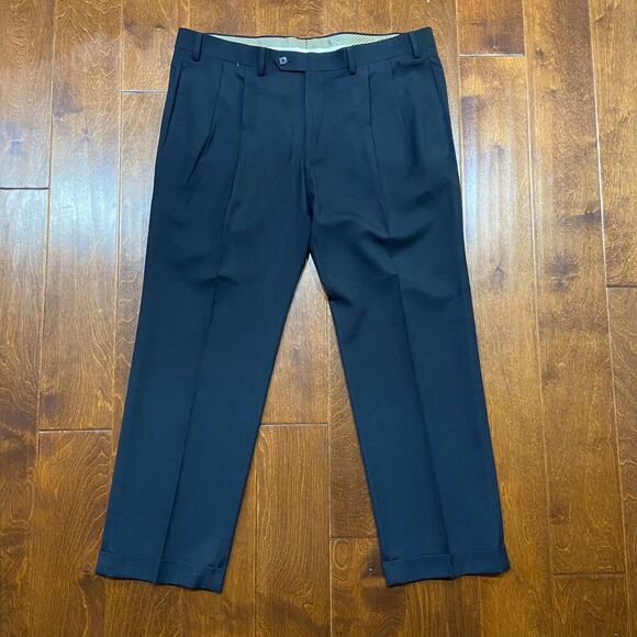 Lauren Ralph Lauren Casual Dress Navy Blue Pants Poly Rayon Blend Men's 38 x 29 - Picture 3 of 8